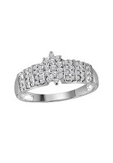 dazzling diamond prong set white gold baby ring